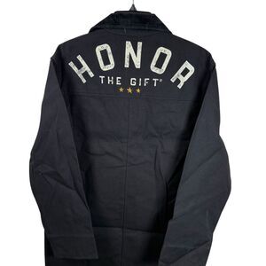 NWT Honor the Gift Black Trench Coat w/ Corduroy Collar Size Medium